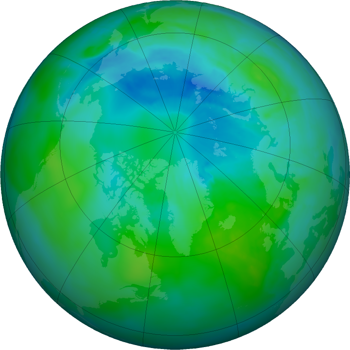 Arctic ozone map for 17 August 2011